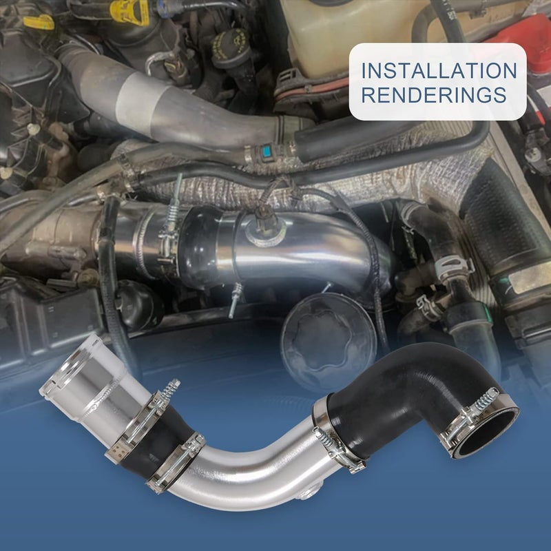 LDMINDA 3.5" Cold Side Intercooler Pipe Upgrade Kit For 2011-2016 Ford 6.7L Powerstroke Diesel 6.7 F-250 F-350 F-450 The Diesel Performance Cold Side Intercooler Pipe & Boot Kit - Image 4